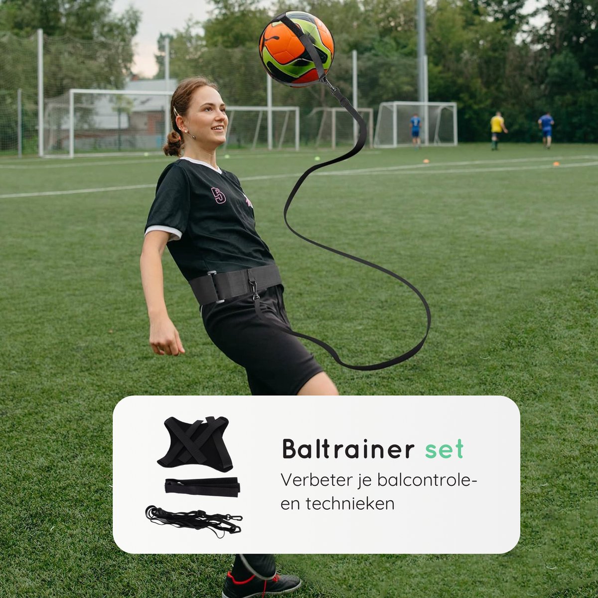 Volcan Football Training Equipment Set - Training Gear - Training Hats - Pawns - Speed Ladder - Cones - Resistance Bands - Resistance Parachute - Baltrainer - Incl. carrying bag