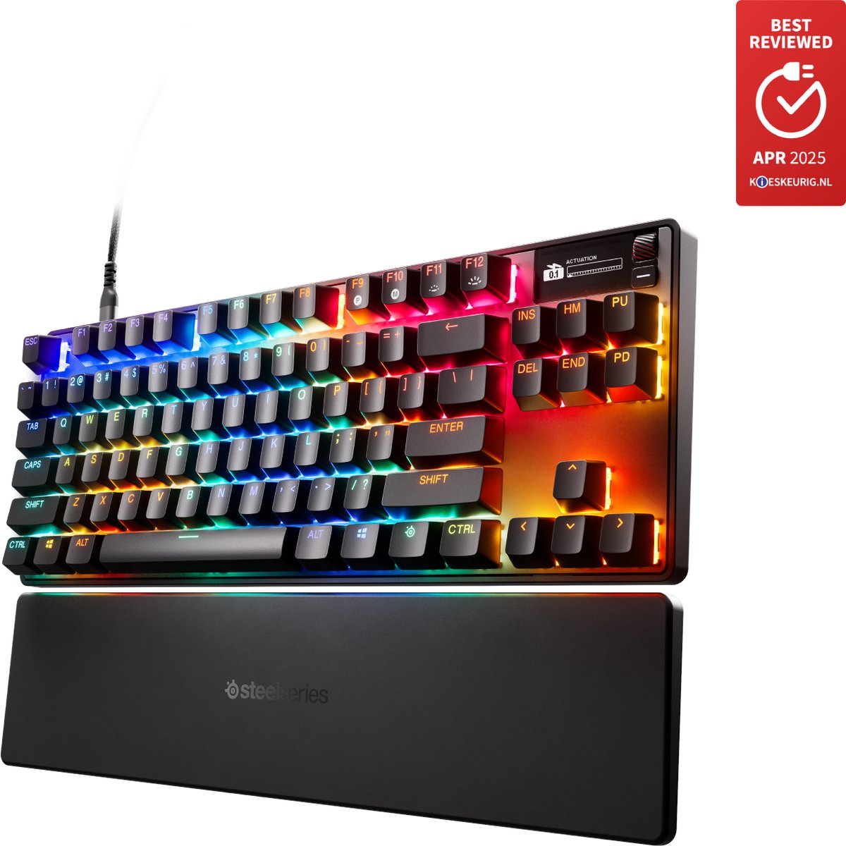 SteelSeries Apex Pro Gen 3 TKL - Clavier gaming - filaire - éclairage couleur réglable - écran OLED - noir