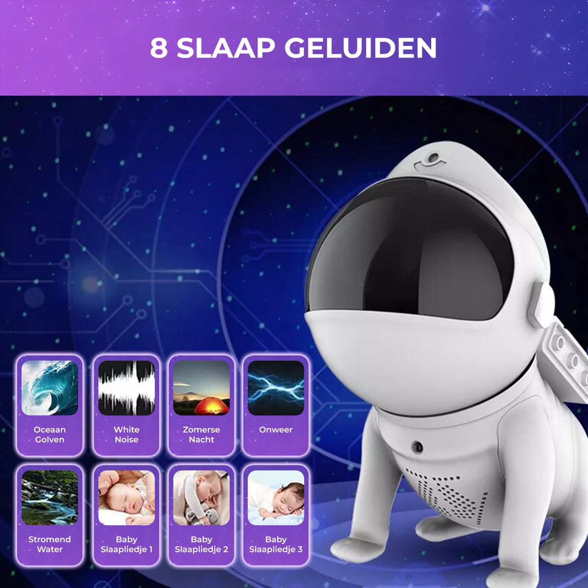 MostEssential Premium Star Projector - Space Dog Edition - 3000 lm - Incl. App