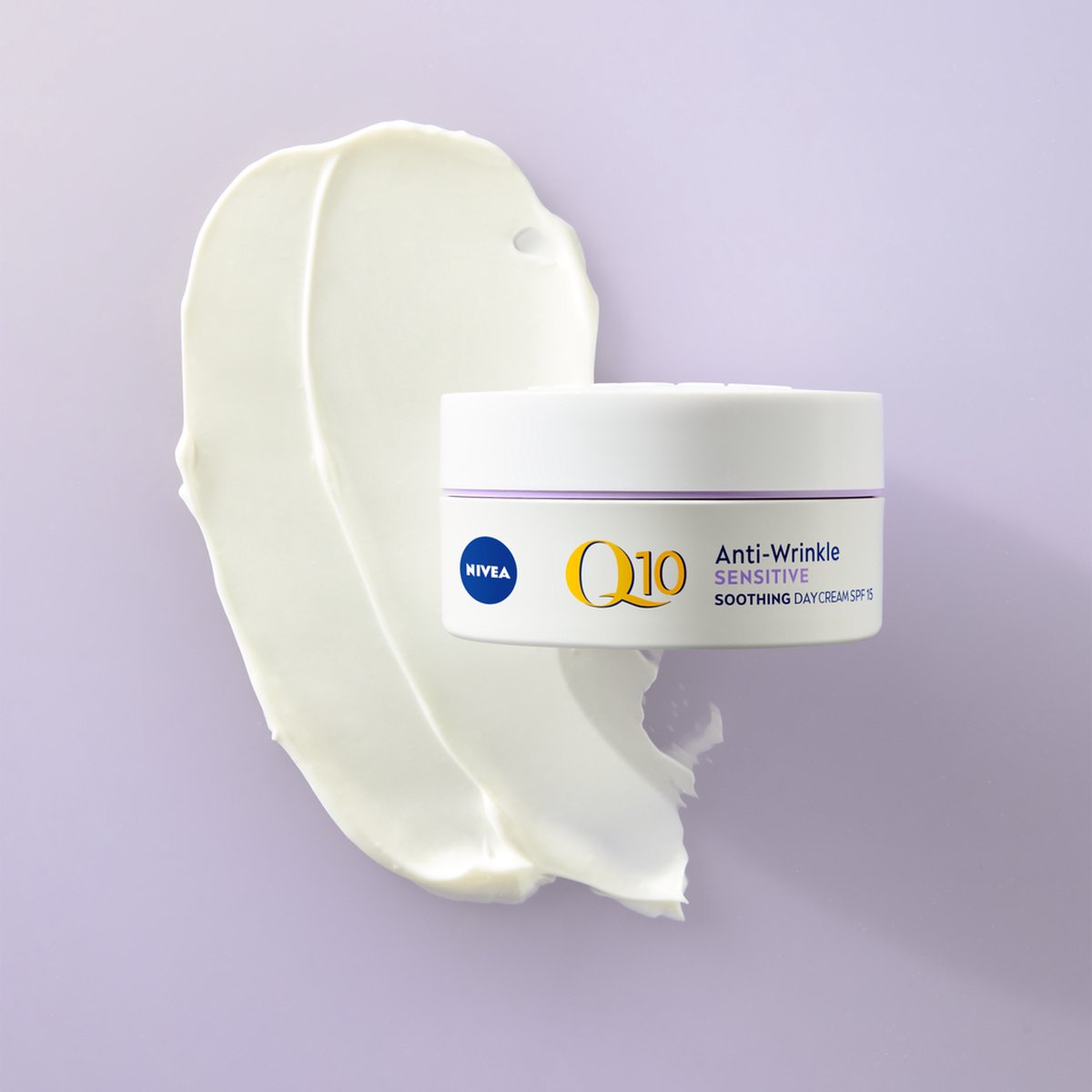 NIVEA Q10 Sensitive Anti-Wrinkle Day Cream SPF 15 3-Pack - Sensitive Skin - 3x 50 ml