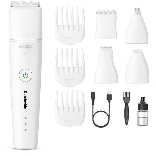 Dutchwide Tondeuse pour chiens et chats - Pour poils épais - Tondeuse silencieuse - Sans fil - Kit de toilettage pour animaux - Tondeuse pour chiens - Tables de coupe pour chiens - Tondeuse