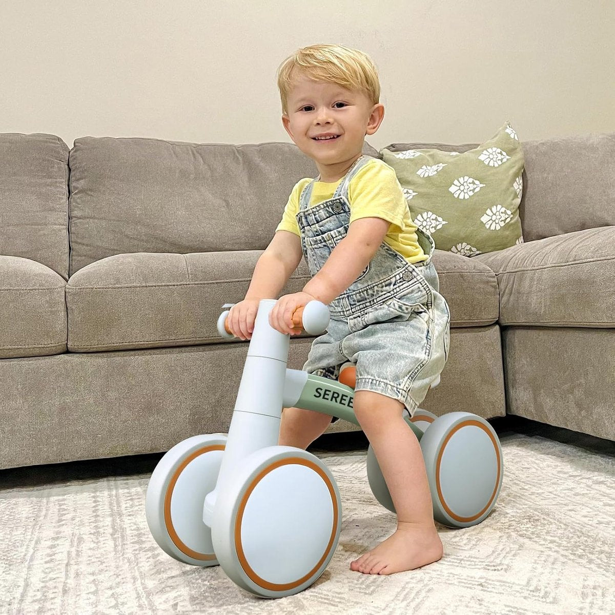 Keebies Sturdy Kids Walking Bike - Toddlers 12-24 Months - Grey - 25.4 cm Seat Height - 1.6 kg Lightweight