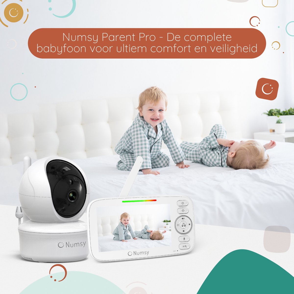 Numsy Parent Pro - Moniteur pour bébé - Caméra vidéo pour bébé