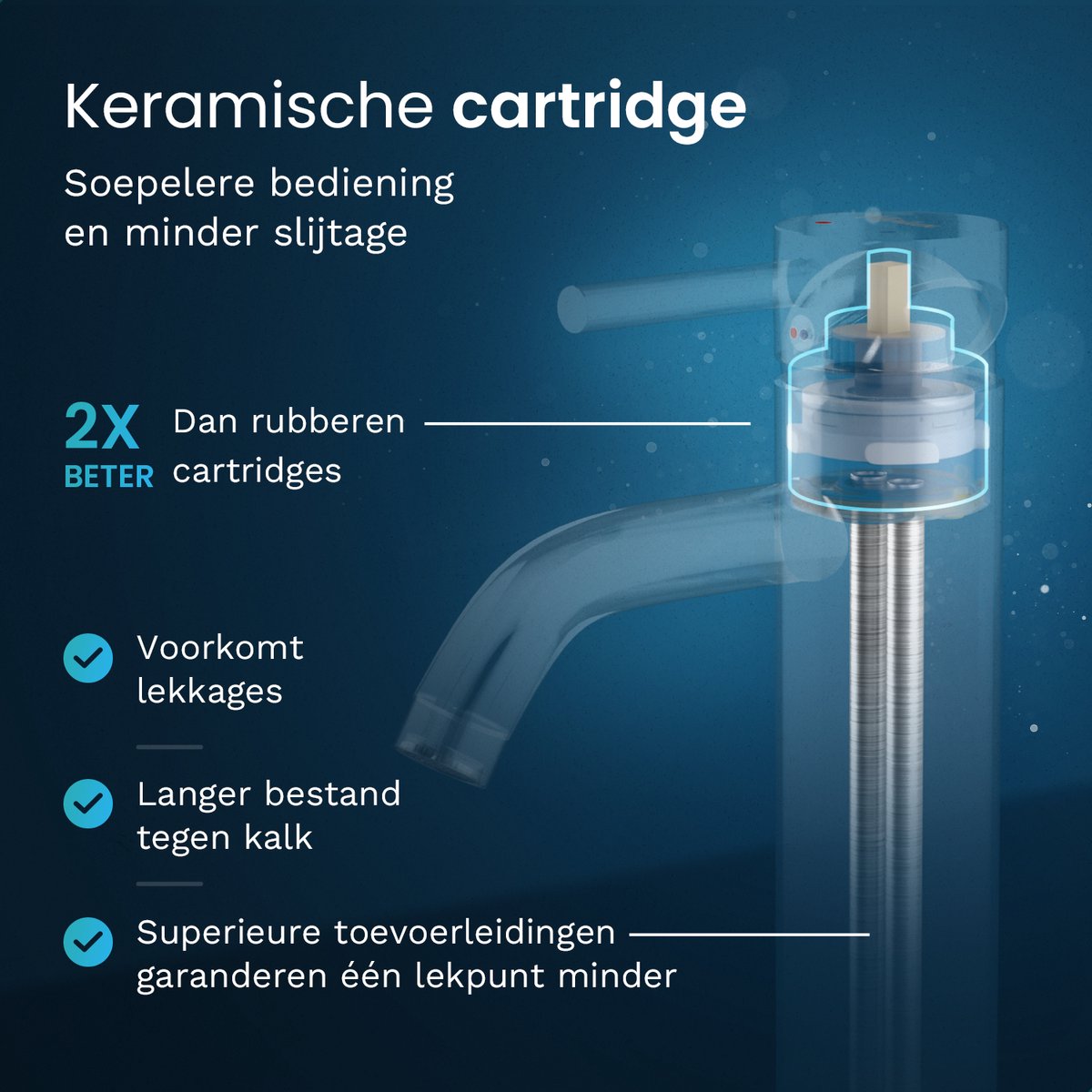 Mirlux Basin Tap Chrome 29.5 x 17.2 x 5 cm - Mélangeur salle de bain eau froide et chaude - Robinet de lavabo/WC Tap