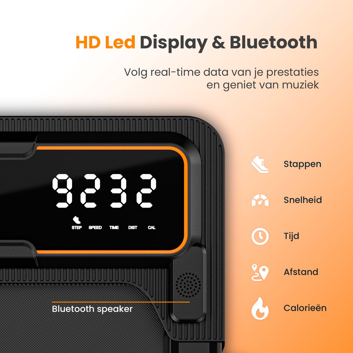 Moovv Tapis de course Smartstep Pro V3 - 1-12 km/h - pliable - pour la maison - 124 x 54 x 105 cm - noir