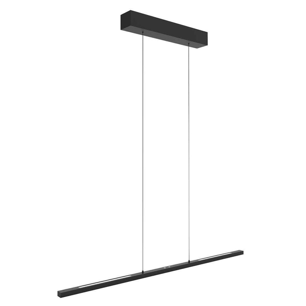 Steinhauer Bande LED Pendant Lamp - Black Metal - Design Lamp with Upper and Lower Light - Adjustable - Modern & Functional - 3-Light - 3800 Lumens