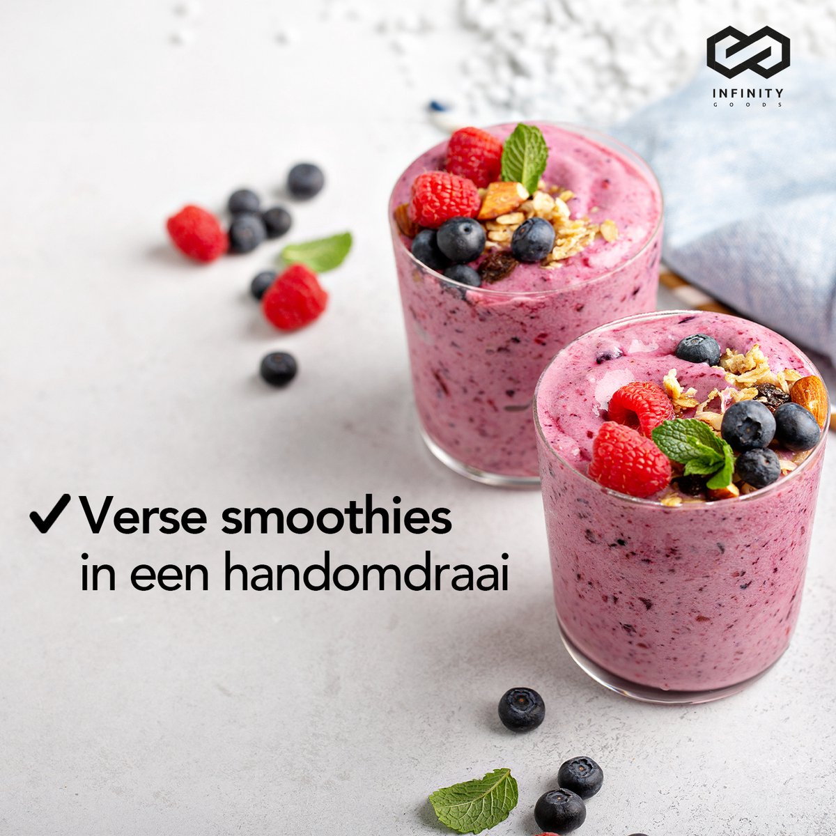 Infinity Goods Blender - 3 en 1 - 14 pièces - 400W - Noir