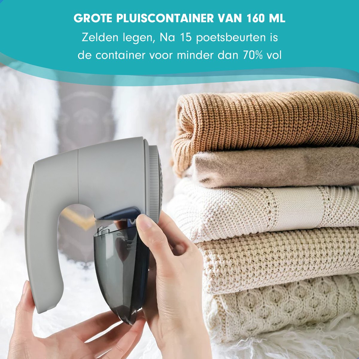 AG180 Brosse à peluches électrique - Sans fil - Brosse à peluches - Ramasseur de peluches - Rouleau à peluches - Brosse à peluches - Gris