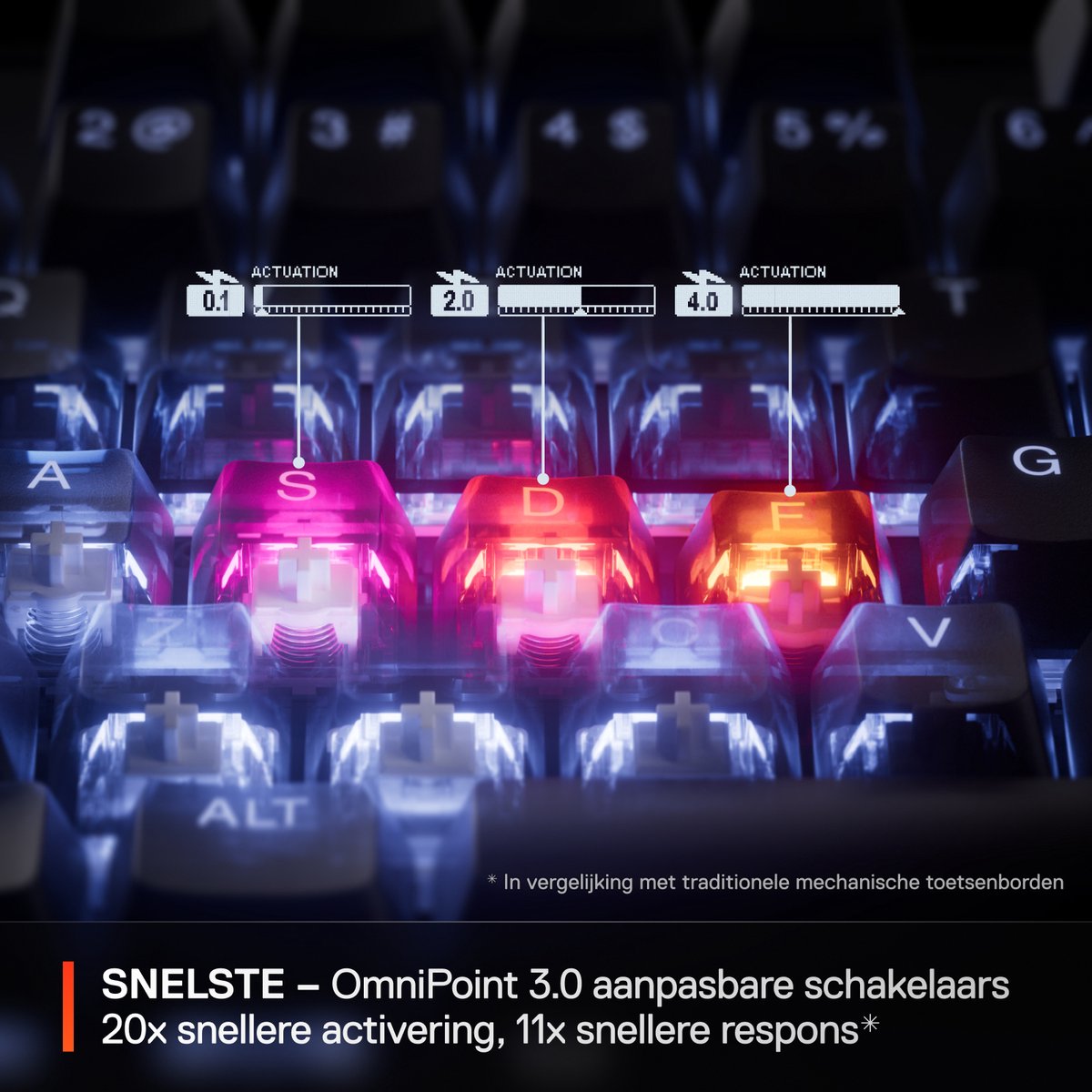 SteelSeries Apex Pro Gen 3 TKL - Clavier gaming - filaire - éclairage couleur réglable - écran OLED - noir