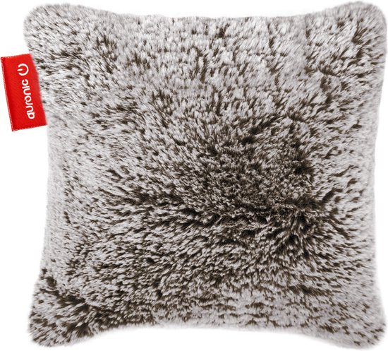 Oreiller chauffant Auronic - Teddy - 45x45 - Rechargeable - Oreiller électrique - Infrarouge - Gris