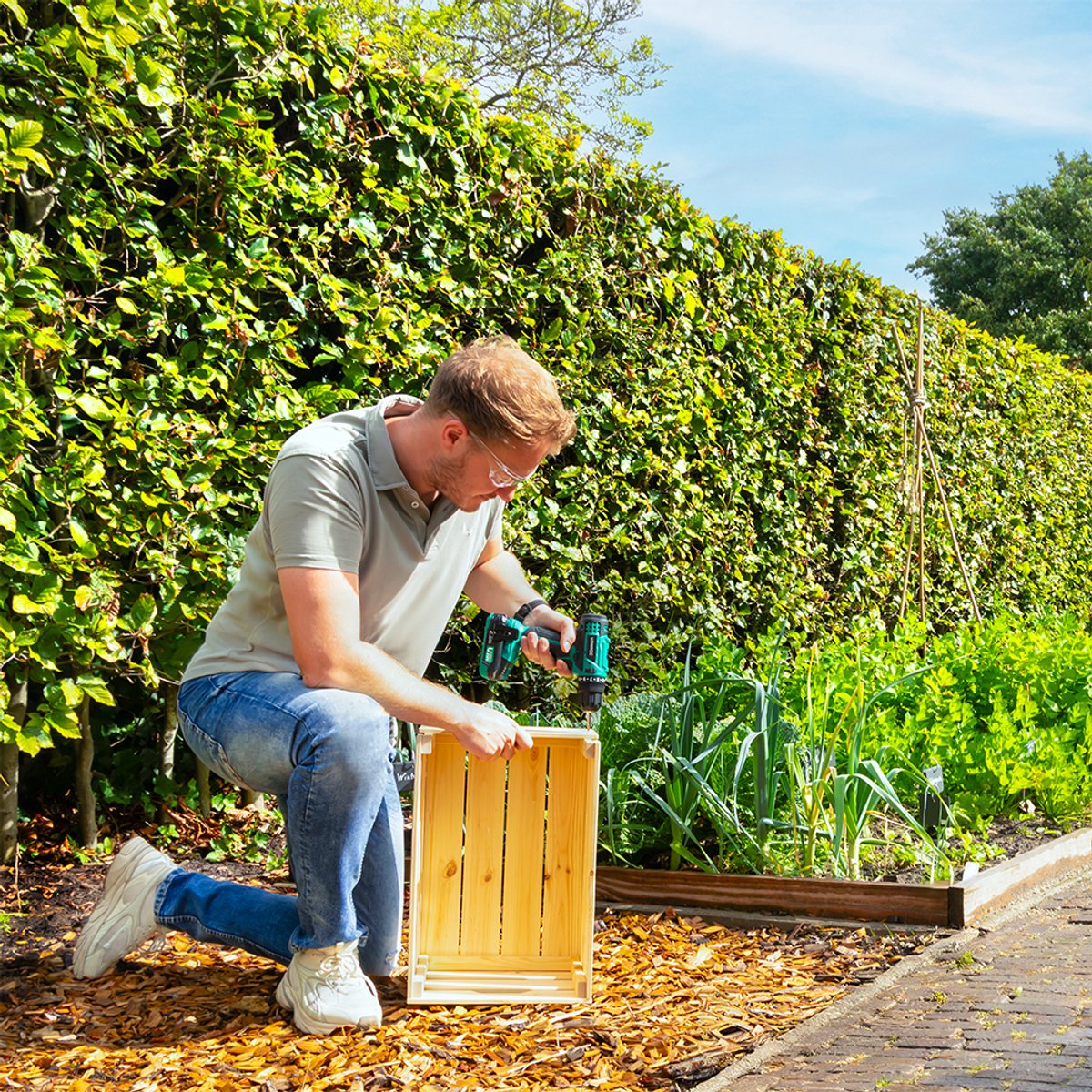 Vonroc Perceuse sans fil 20V - 19 modes de vissage + mode de perçage - 2 embouts inclus - Batterie et chargeur rapide inclus