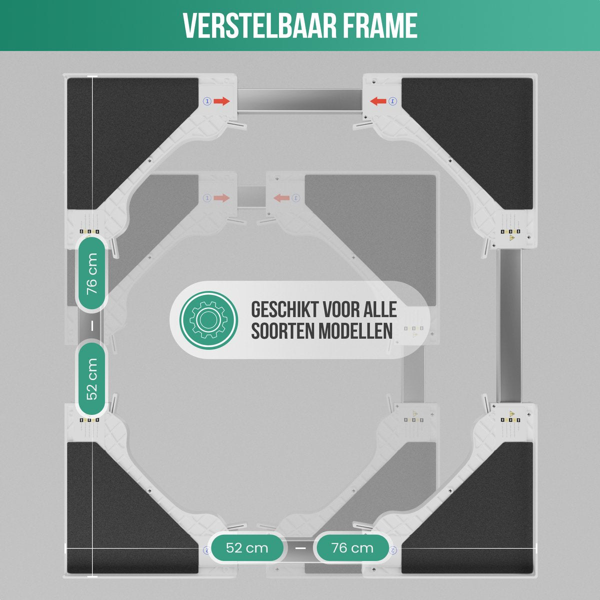 Avalo Spacer Washer Dryer - Stacking Kit Washer Dryer - Intermediate Frame - Universally Adjustable