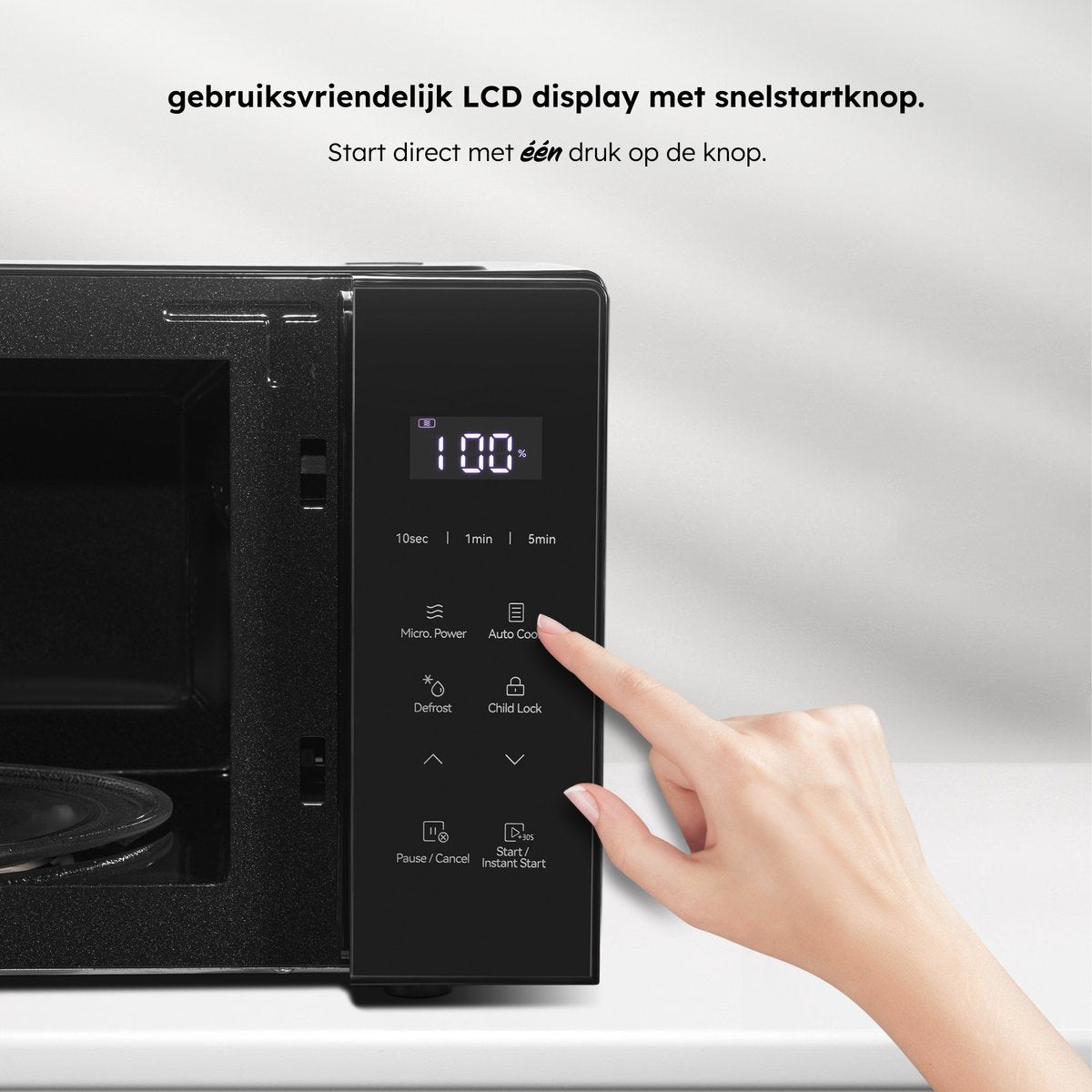 Saaf Micro-ondes - 20L - Ecran tactile - 700W - Noir - 462×332×264 mm