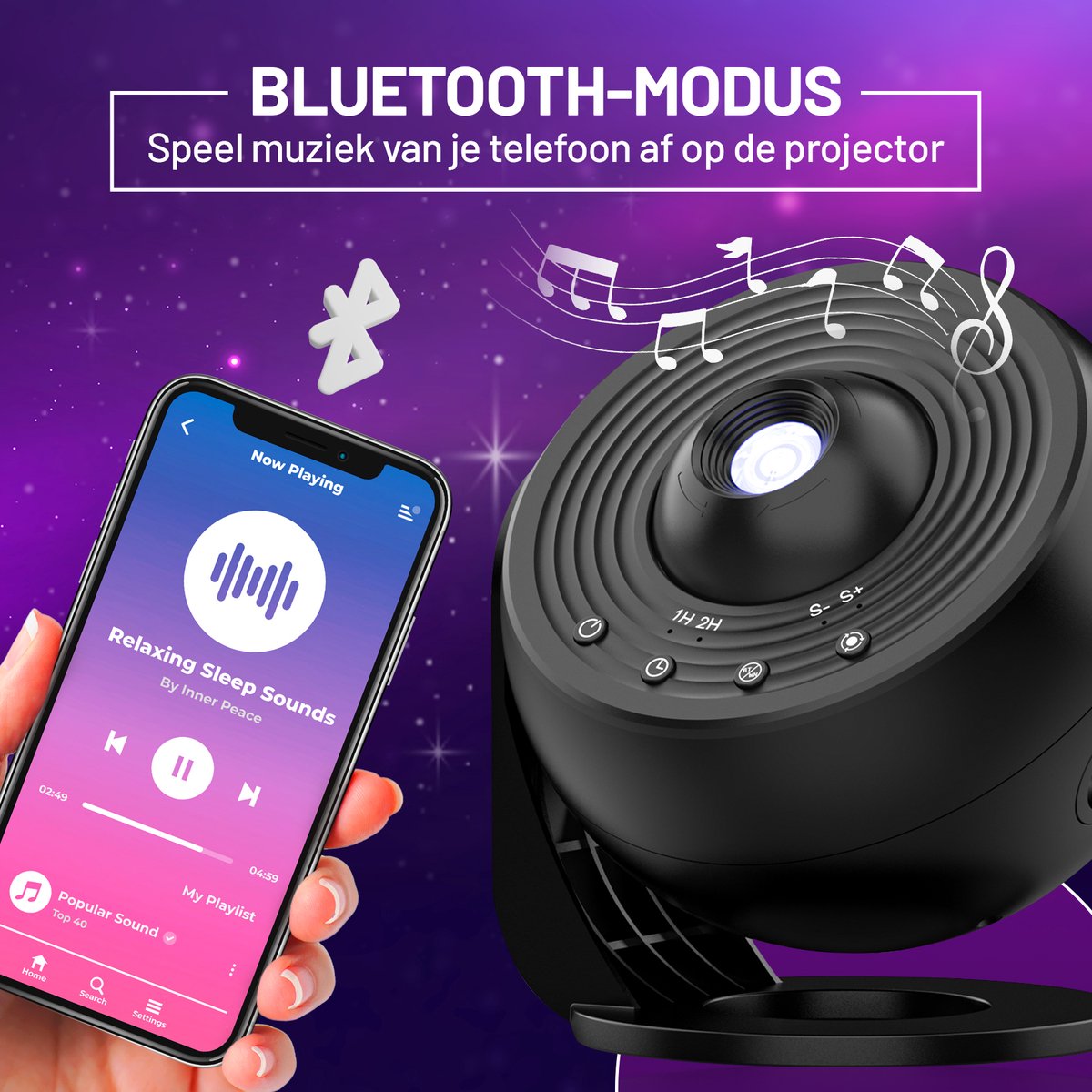 MostEssential Lampe pour projecteur PRO Edition 12-en-1 Galaxy Projector - Ø 11.8 cm - Couleur : Noir