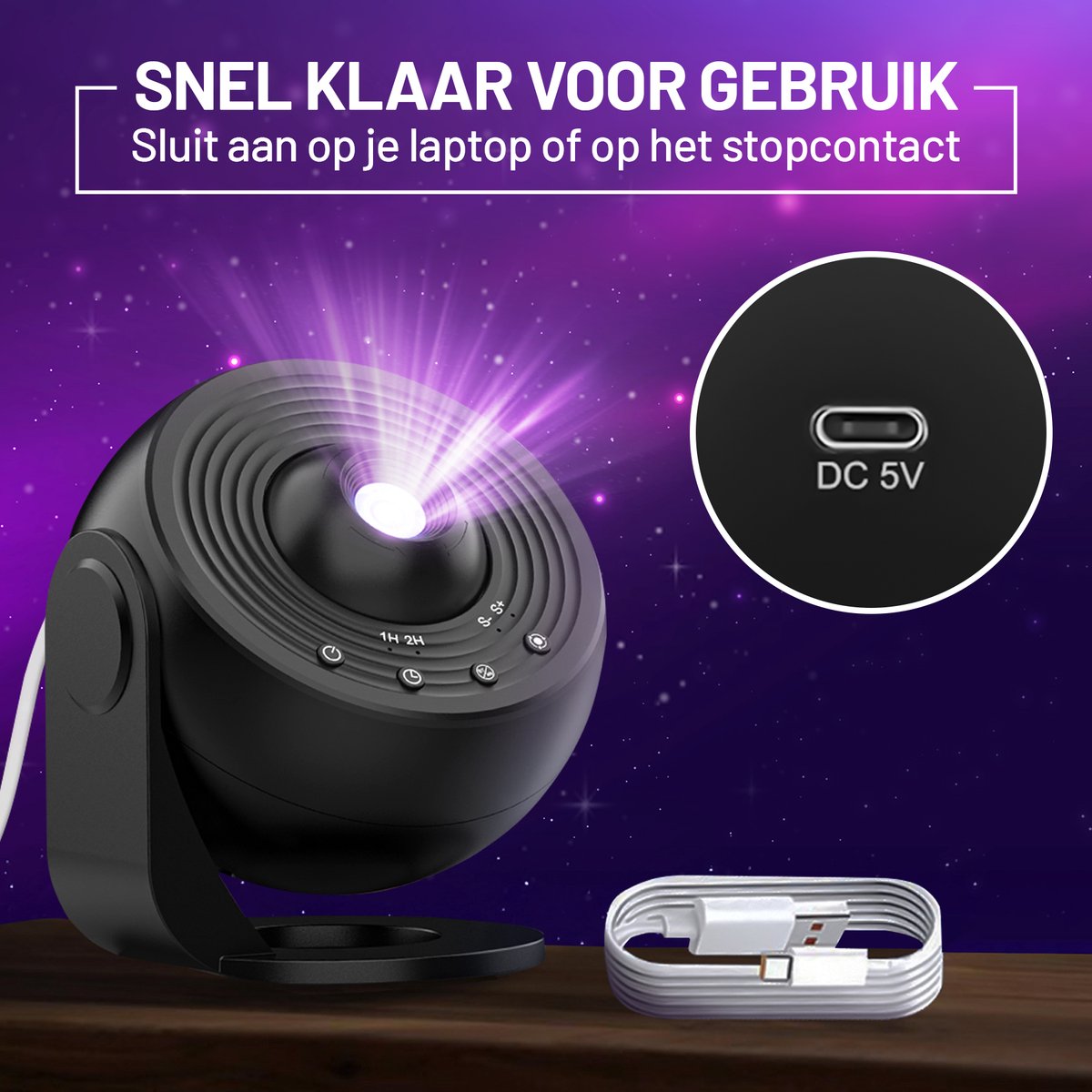 MostEssential Lampe pour projecteur PRO Edition 12-en-1 Galaxy Projector - Ø 11.8 cm - Couleur : Noir
