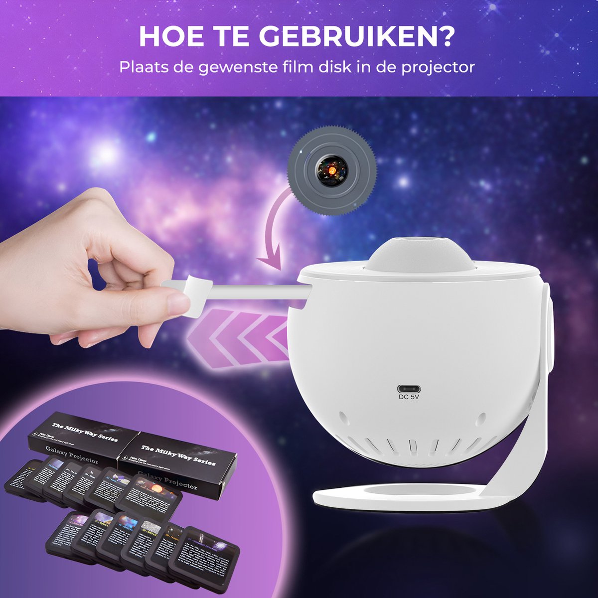 MostEssential Premium 12 en 1 lampe pour projecteur - 3000 lm - USB - White Edition