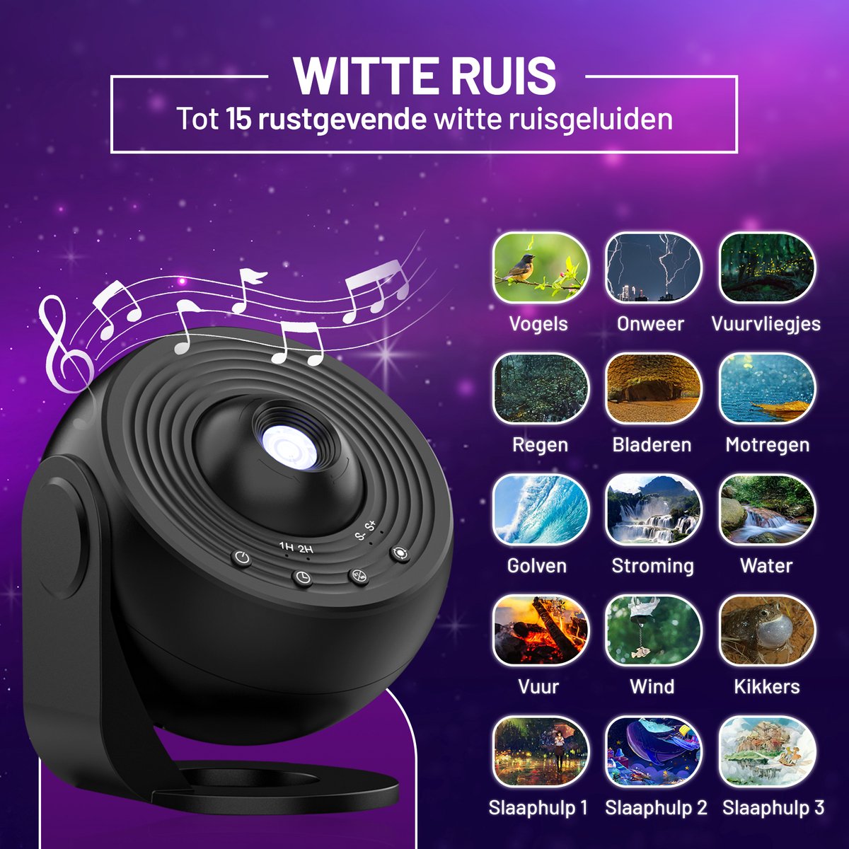 MostEssential Lampe pour projecteur PRO Edition 12-en-1 Galaxy Projector - Ø 11.8 cm - Couleur : Noir