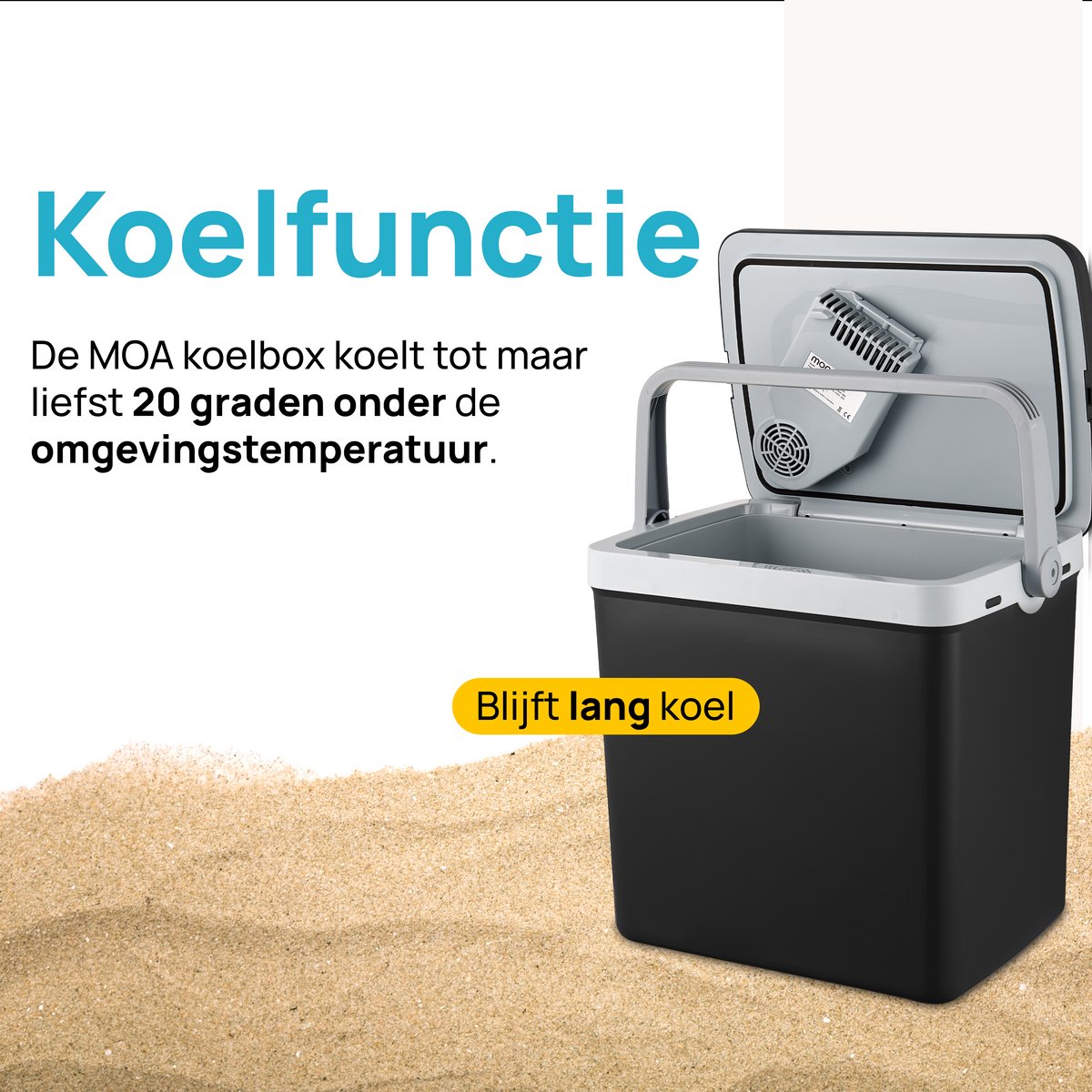 Moa glacière thermoélectrique - 32 litres - fonction froid et chaud - 12V/230V - noir