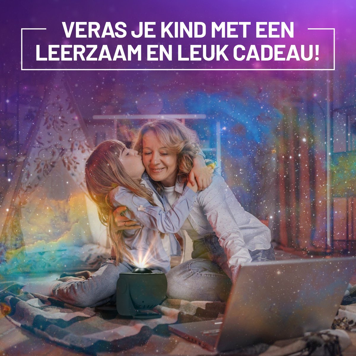 MostEssential Lampe pour projecteur PRO Edition 12-en-1 Galaxy Projector - Ø 11.8 cm - Couleur : Noir