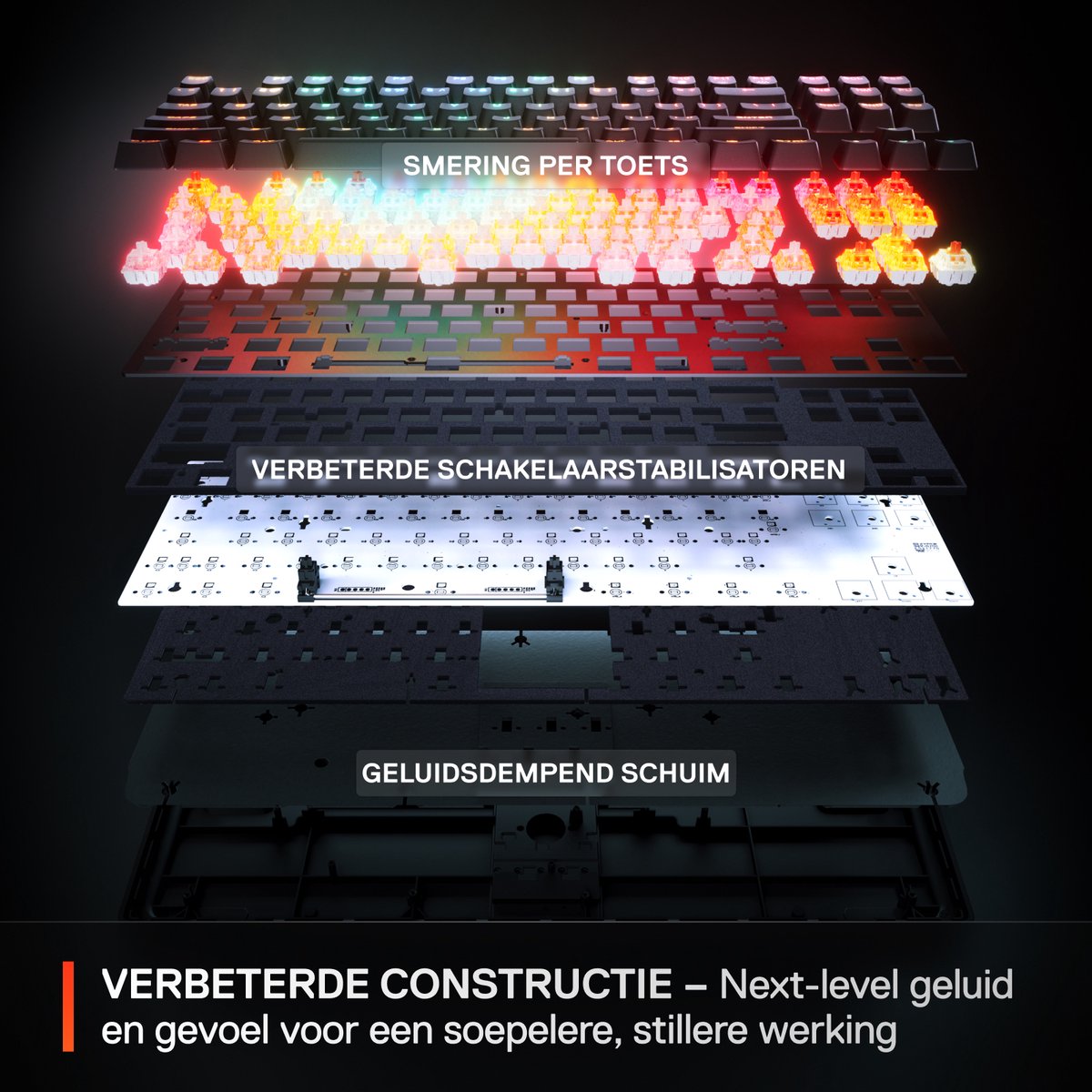 SteelSeries Apex Pro Gen 3 TKL - Clavier gaming - filaire - éclairage couleur réglable - écran OLED - noir