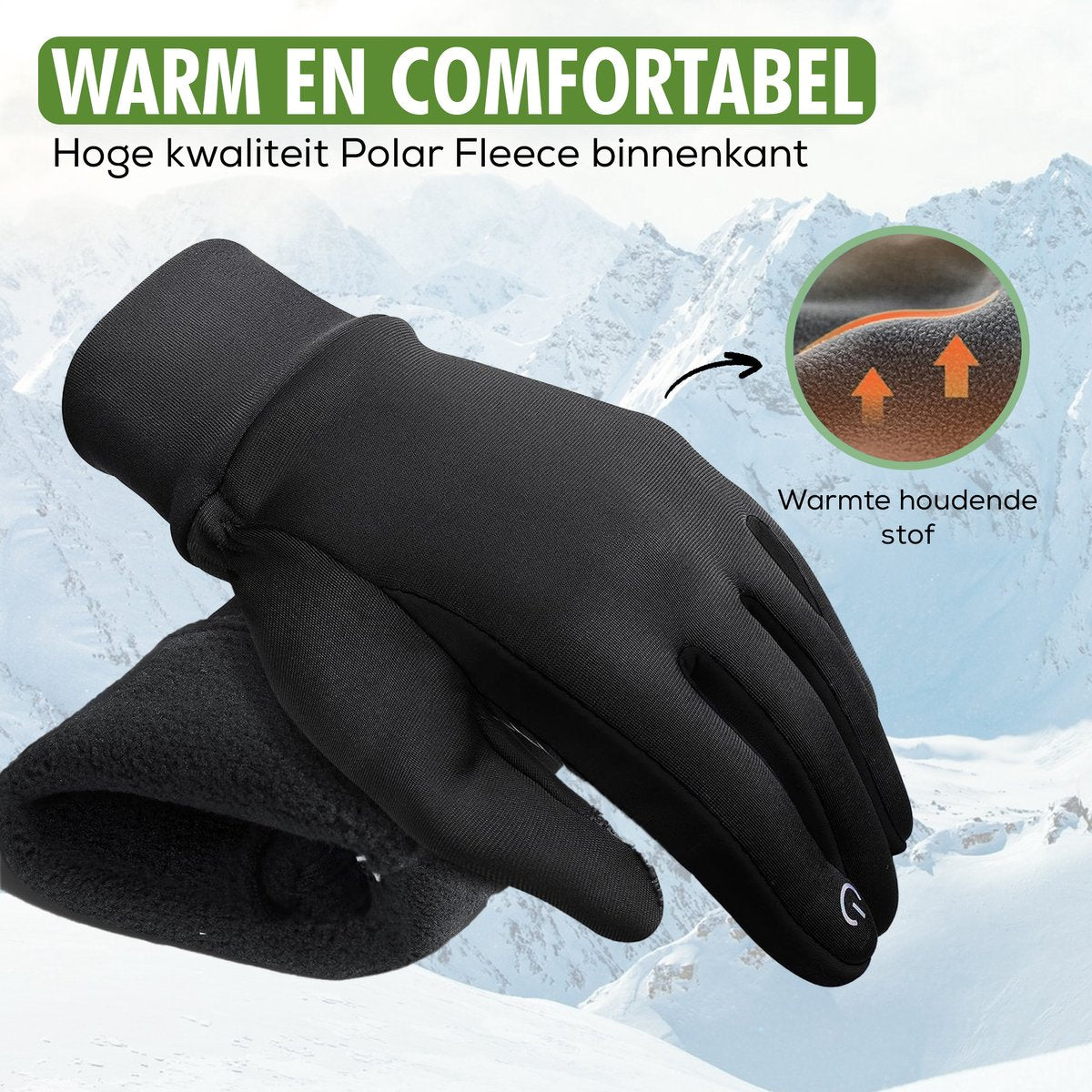 Gants d'hiver Travelhawk - XL - Anti-éclaboussures - Bicyclette et scooter - Thermique - Noir