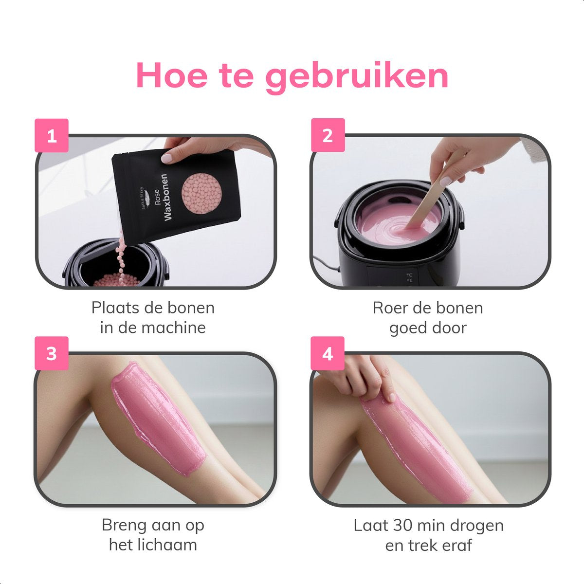 Billes de cire douce et soyeuse 1 kg - Perles de cire dure - 60 spatules incluses - Bleu ou rose - Pour appareil à cire