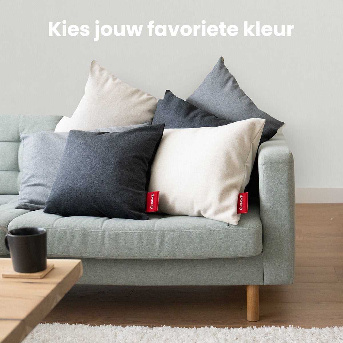 Auronic Heat Cushion - Classic - 45x60 - Sans fil - Rechargeable - Coussin électrique - Infrarouge - Anthracite