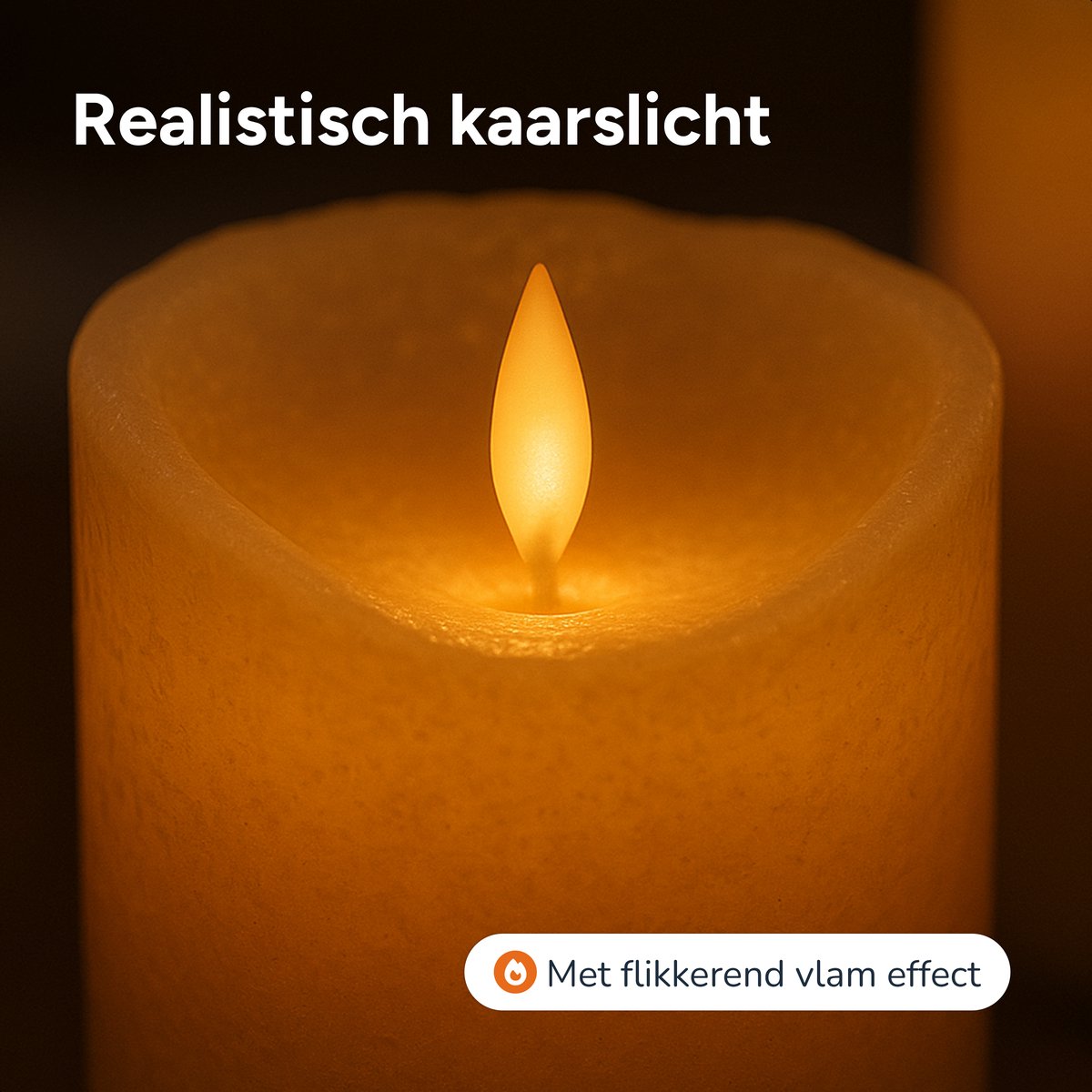 Luft - Bougies émoussées LED réalistes - 12 pièces - Télécommande incluse - Fonction minuterie - Dimmable - Cire véritable - Beige