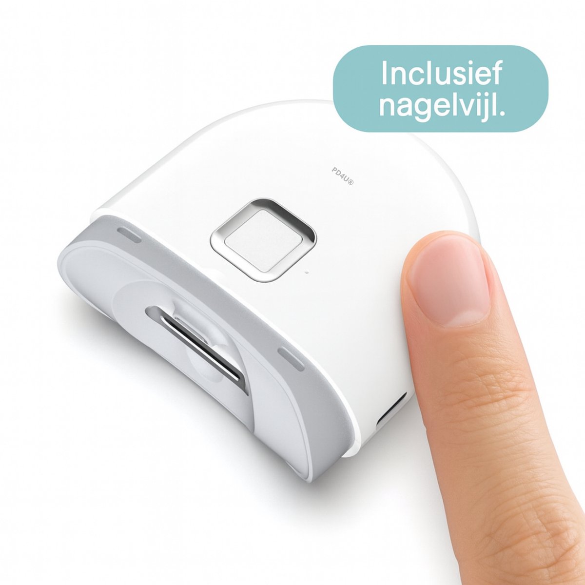 PD4U - Coupe-ongles électrique - Manucure et pédicure professionnels - Pour adultes et enfants - Convient aux ongles épais et fins - Lime à ongles incluse - Blanc