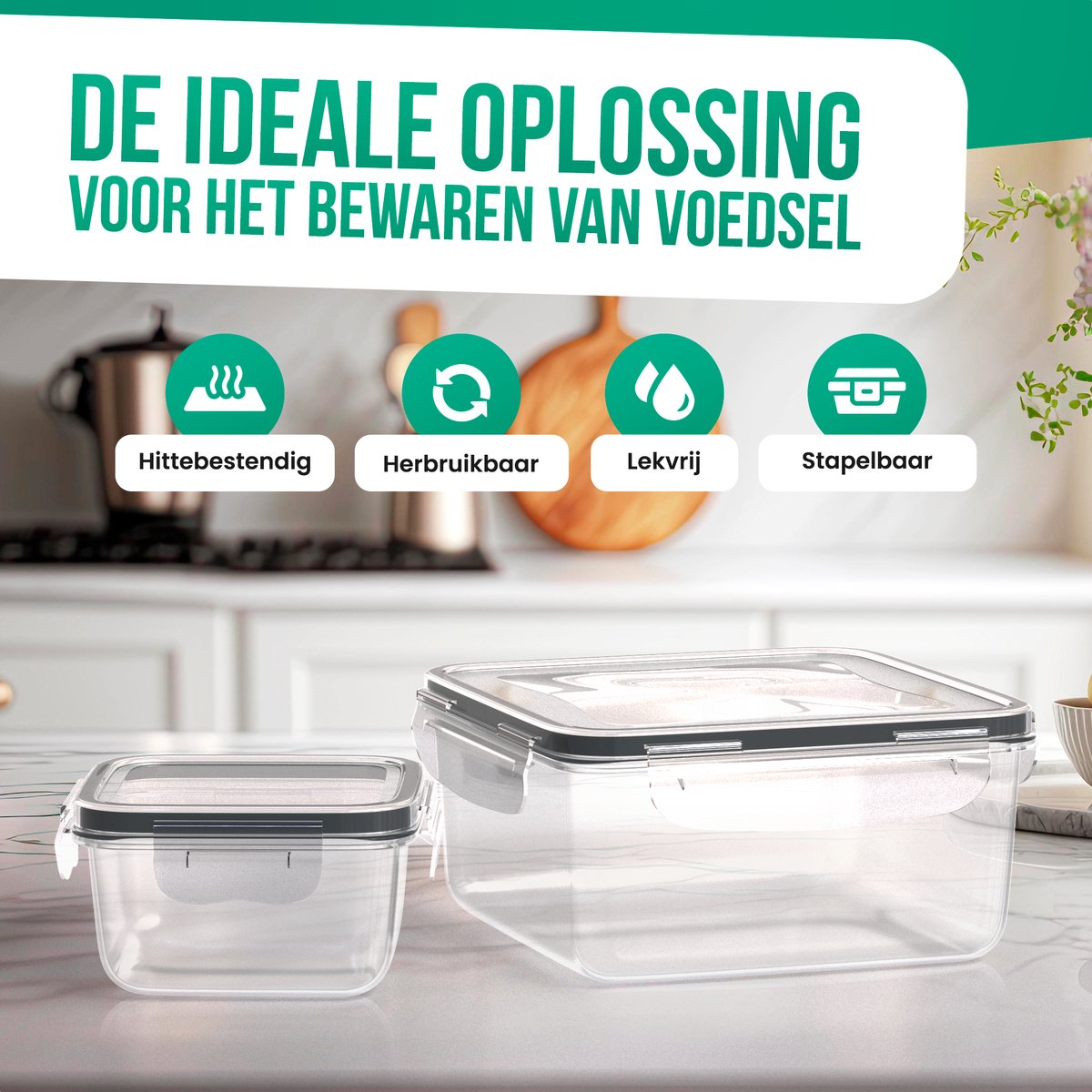Contenants de conservation des aliments Avalo - Ensemble de 30 pièces - Sans BPA