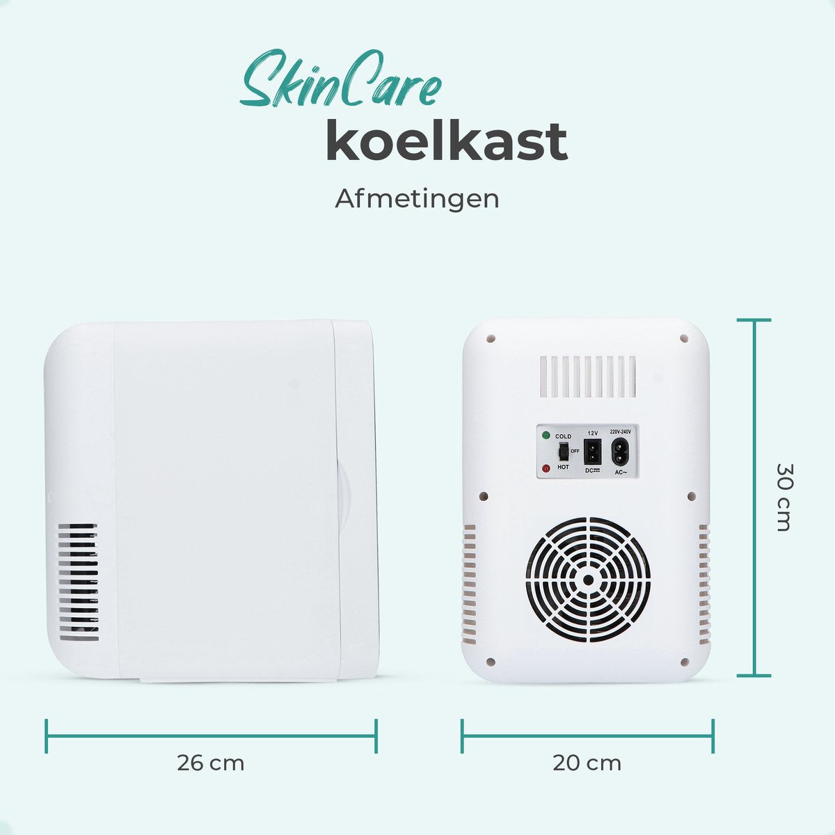 Soft & Silky Skincare Fridge - Incl. Led mirror - Mini - Make up Organiser - Make-up Fridge - Cosmetics & Skincare