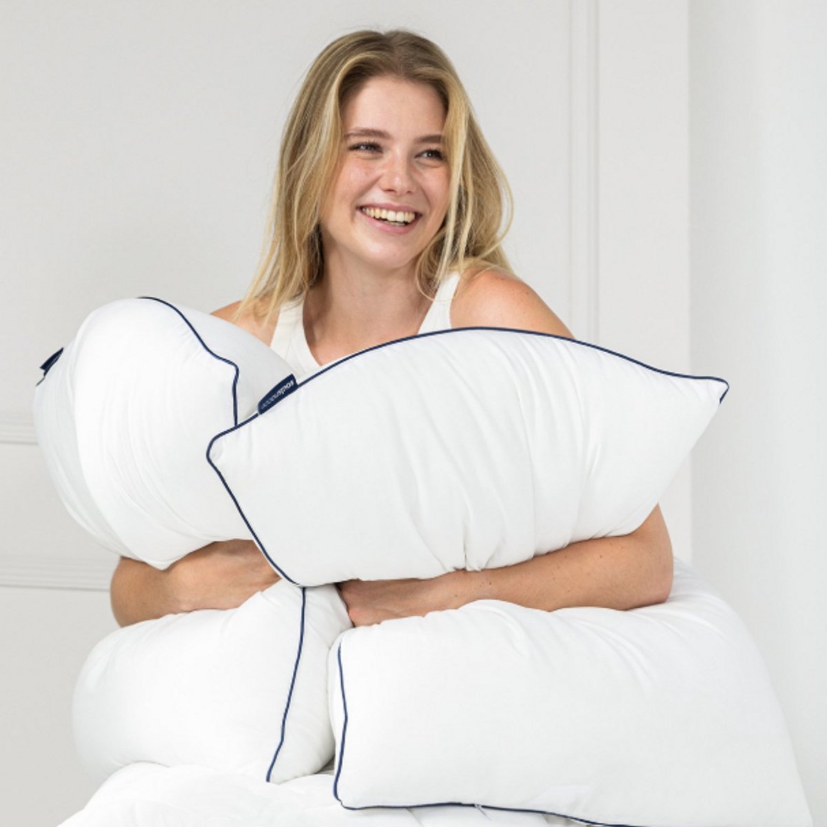 Oreillers de luxe Soulsnooze - Lot de 2 - 80x80 cm - Moyen - Réglable et antiallergique