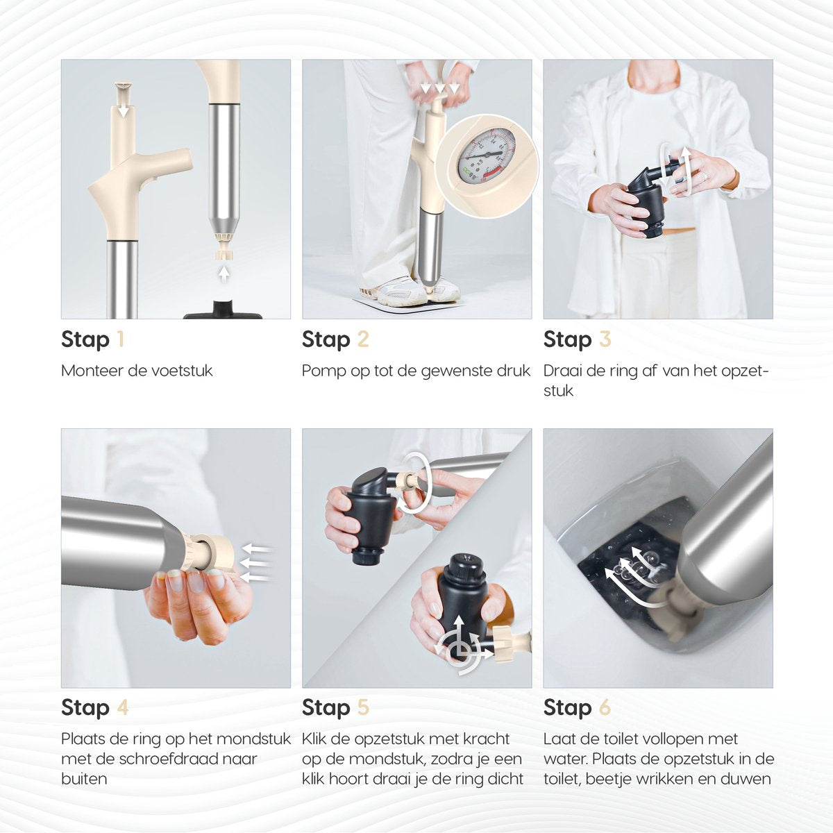Dymac - Déboucheur - Déboucheur haute pression pour toilettes/évier - ressort de canalisation, gants et lunettes inclus - Acier inoxydable
