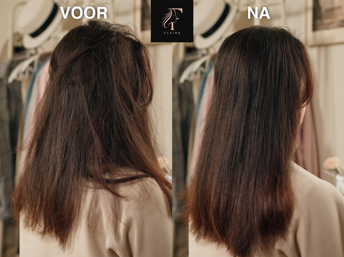 Brosse sèche-cheveux avec 3 accessoires Flaire ROSÉ - Brosse à boucler en céramique - ionique - 1200W - noir