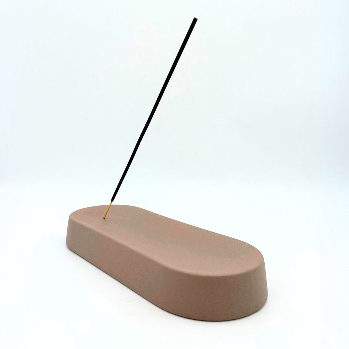 A Sunny Day - Porte-encens ovale - 22 x 9 x 3 cm - avec céramique résistante à la chaleur, design stable et surface lisse - pour la méditation et le salon - céramique brune