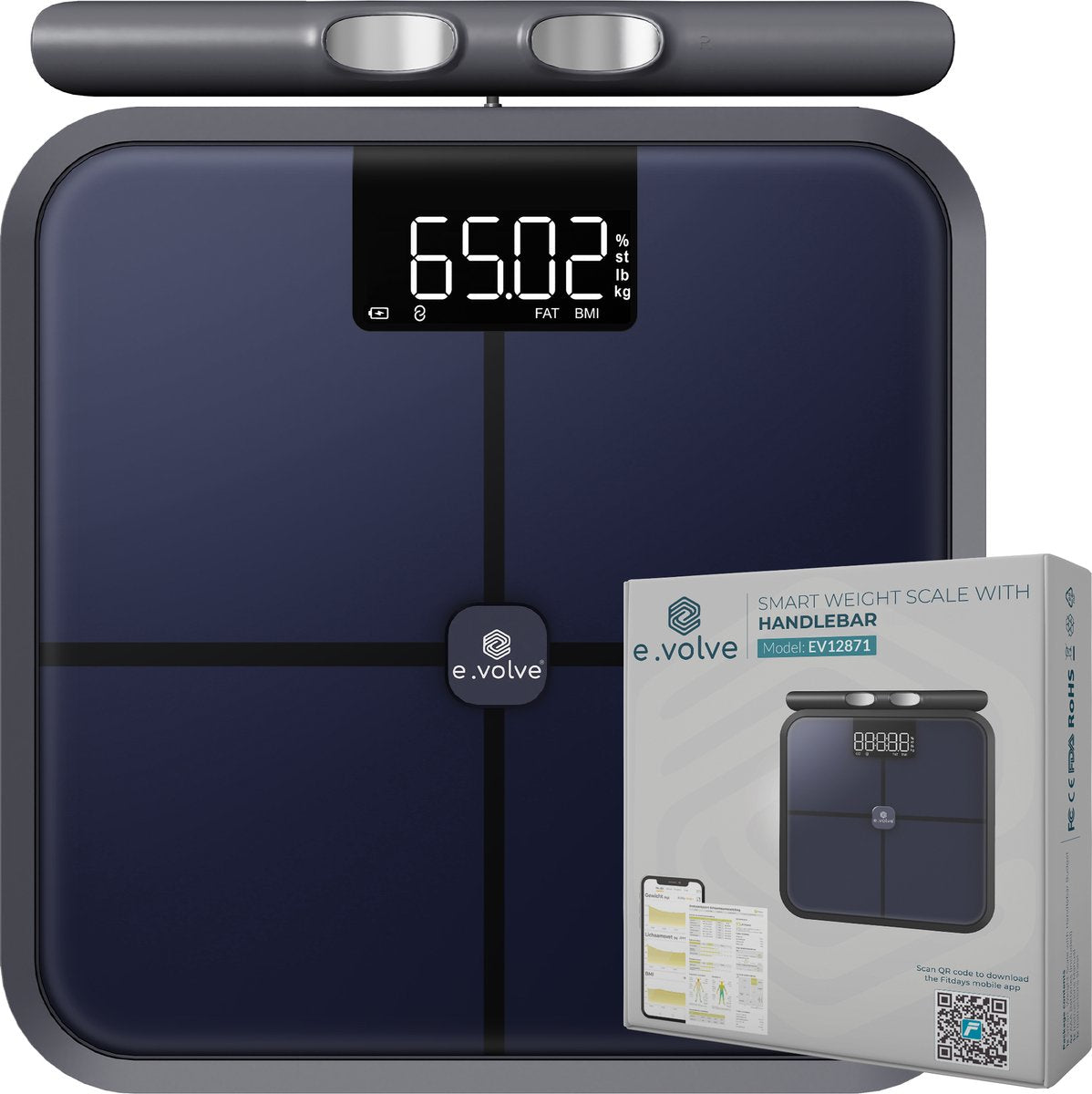E.Volve® Smart Scale Pro Handle Budget - Noir