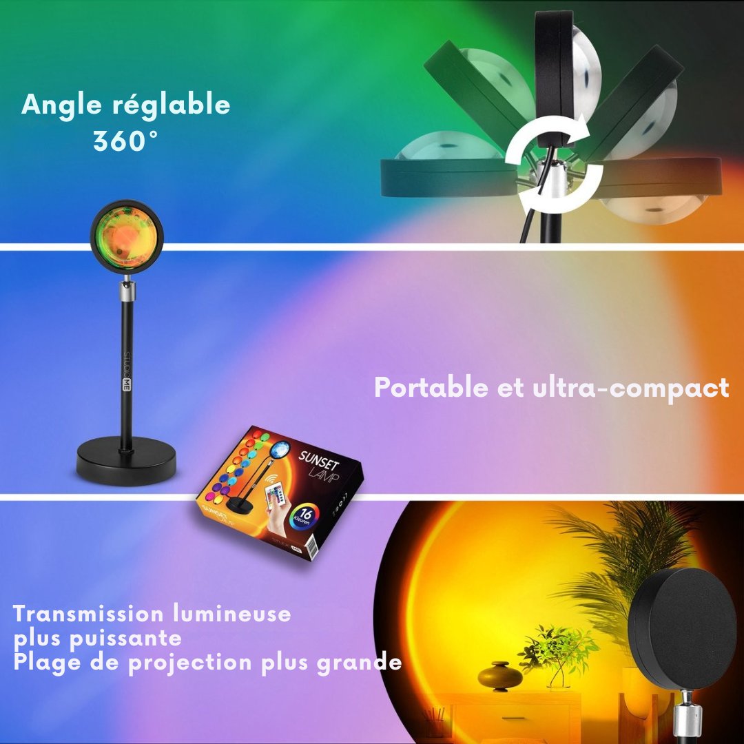 Lampe d'ambiance Studio ME - 16 couleurs - Eclairage d'ambiance intérieur - Télécommande inclus- Tiktok Lampe - 360° - Noir