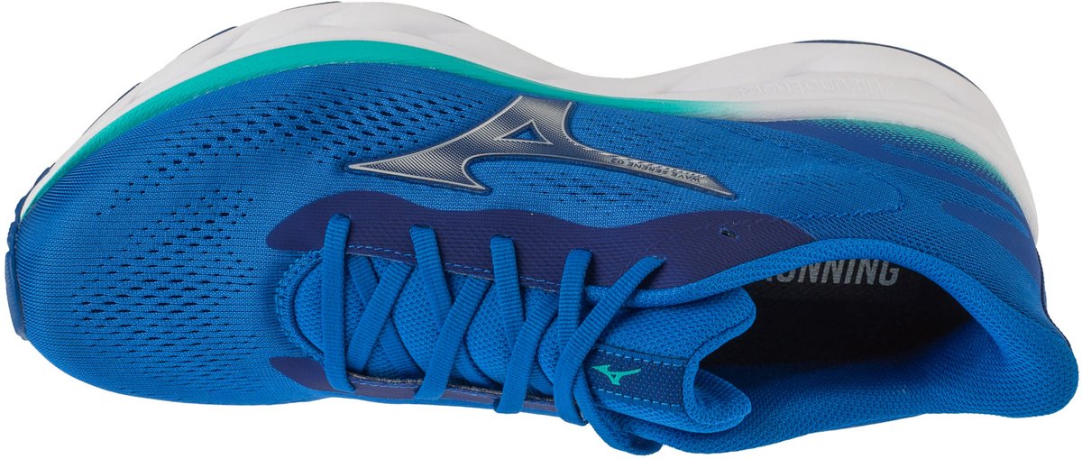 Mizuno Wave Serene 2 Running Shoes Men - Estate Blue/Silver/LightYellow - Size 44.5