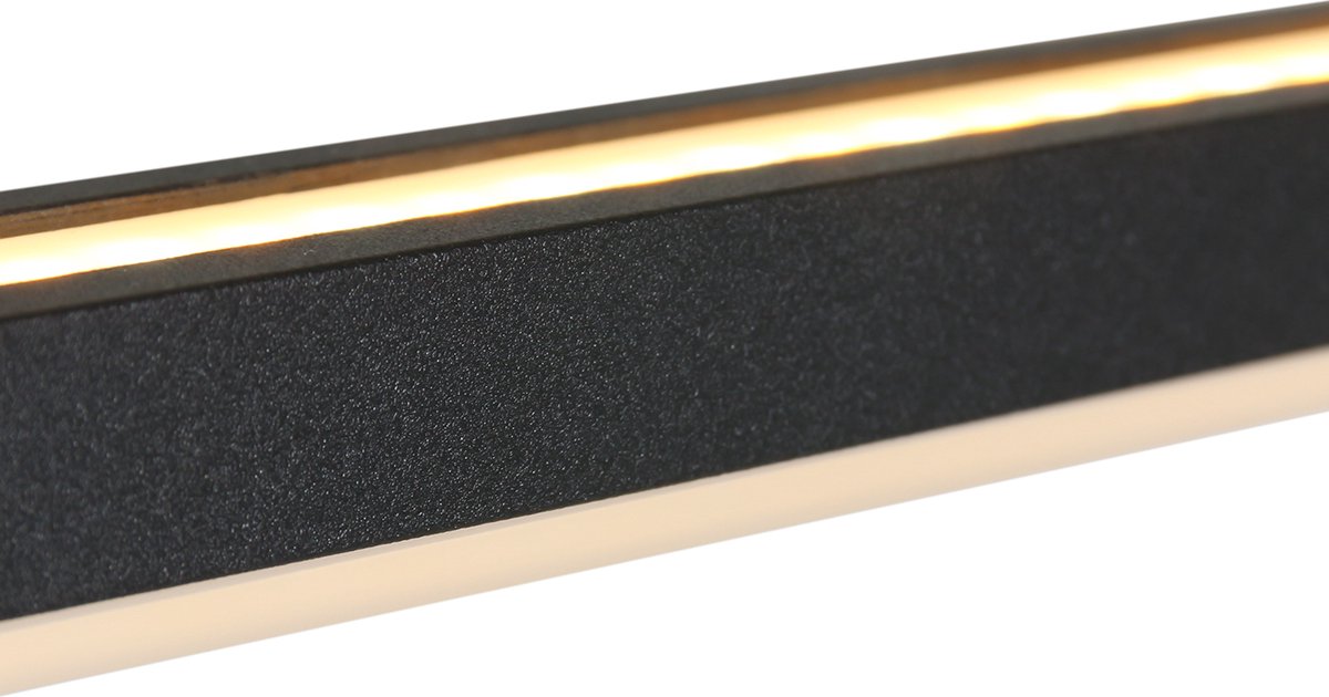 Lampe suspendue réglable Zelena - 2-lumières - Plastique/métal - 155 cm - Hauteur réglable jusqu'à 117 cm - Design moderne - Noir