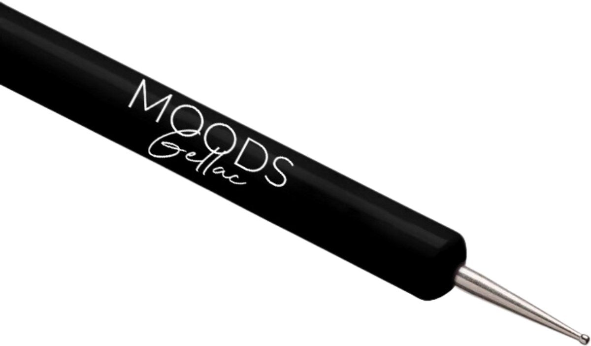 Moods Gellac Pointeur pour le Nail Art - Noir - 8 cm x 1 cm x 1 cm - Double pointe pour des points et des motifs parfaits