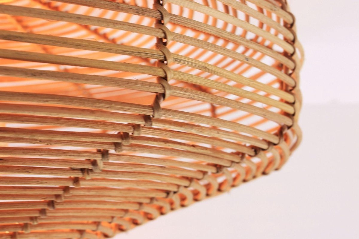 Light & Living Applique Mataka Rattan Ø51 cm - Marron - Applique ronde - Luminaires d'intérieur
