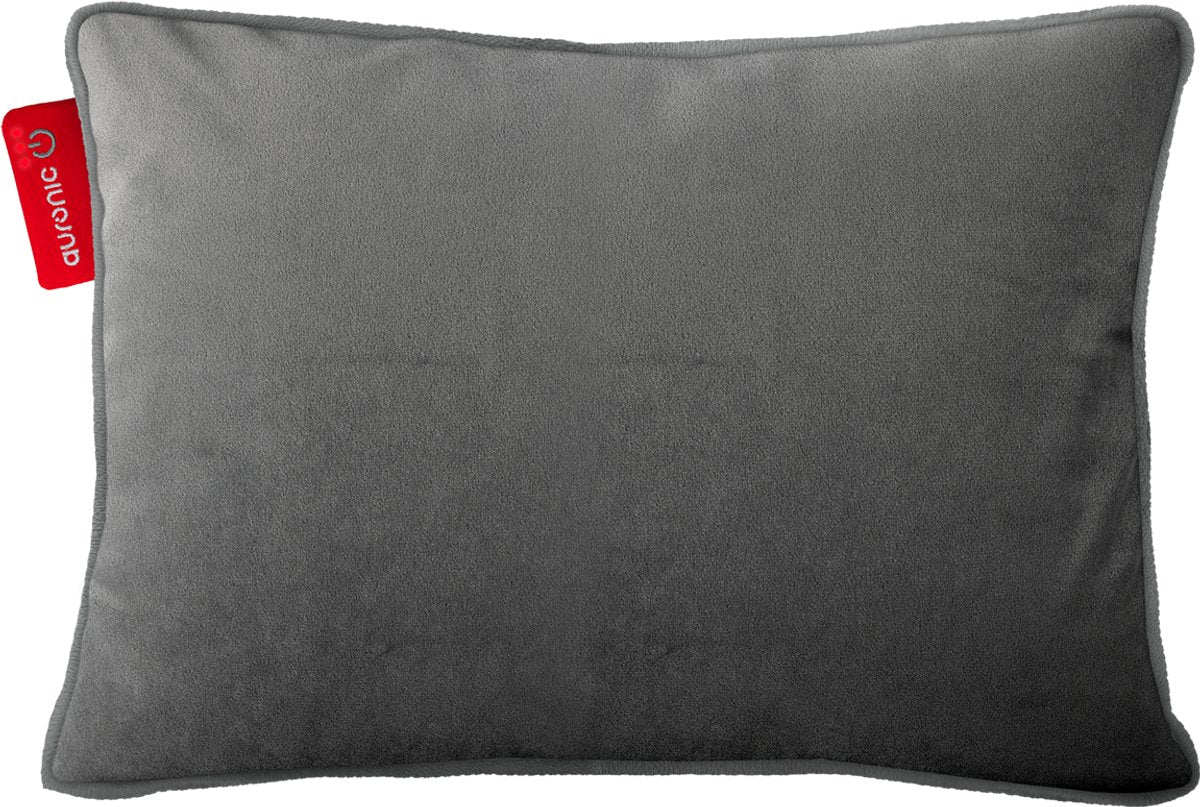 Auronic Heat Pillow - Velours - 45x60 - Sans fil - Rechargeable - Oreiller électrique - Infrarouge - Gris