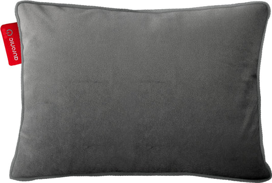 Auronic Heat Pillow - Velours - 45x60 - Sans fil - Rechargeable - Oreiller électrique - Infrarouge - Gris