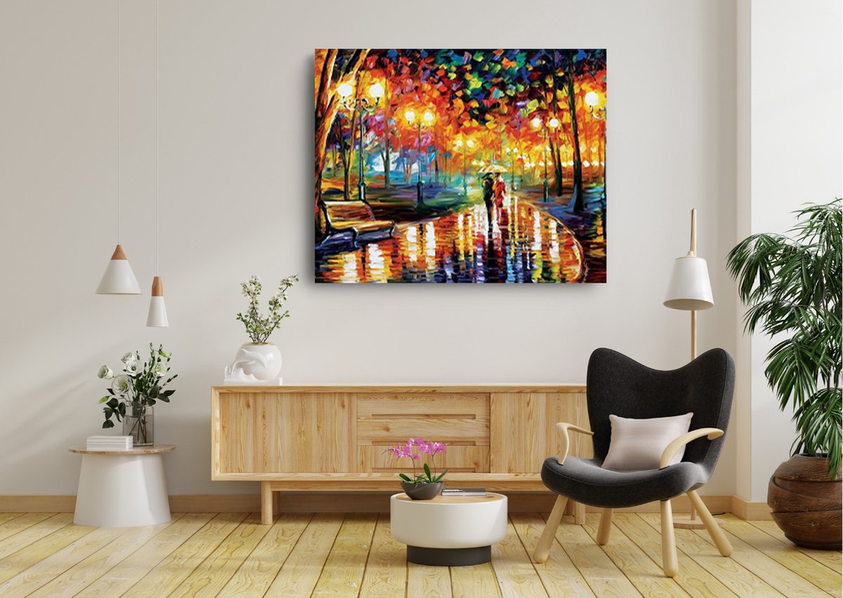Riefco Peinture sur Numéro - Parc romantique - 30x40 cm - Multicolore - Toile