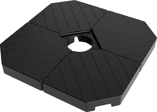 Set de 4 tuiles pour Parasol Lifegoods - 50x50x11 cm - Remplissable jusqu'à 145 kg - noir