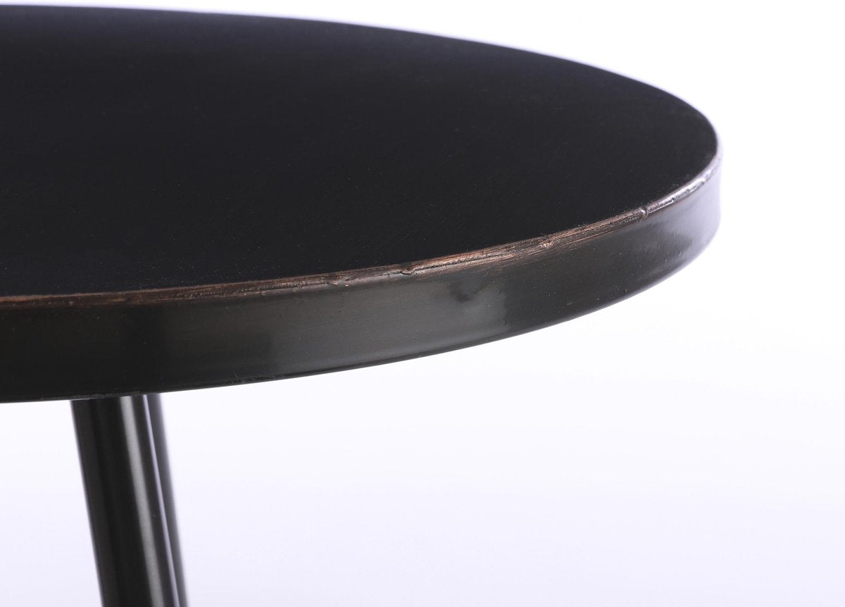 mica decorations kent table d'appoint - ø40 x h51,5 cm - métal - noir