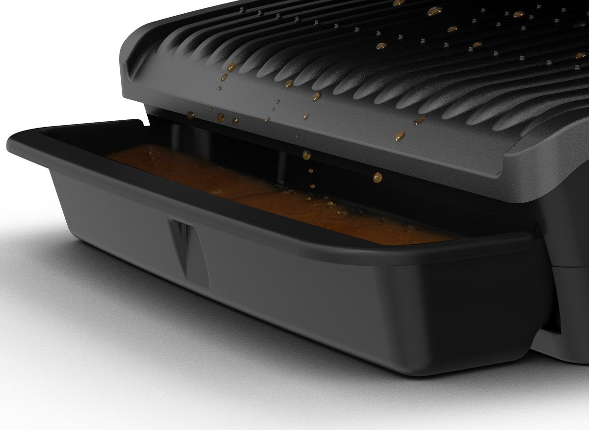 Tefal OptiGrill Elite GC7508 - Gril de contact intelligent 30x20 cm - 12 programmes automatiques pour la viande, le poisson et les légumes - Assistant numérique de gril - Noir - 2000W