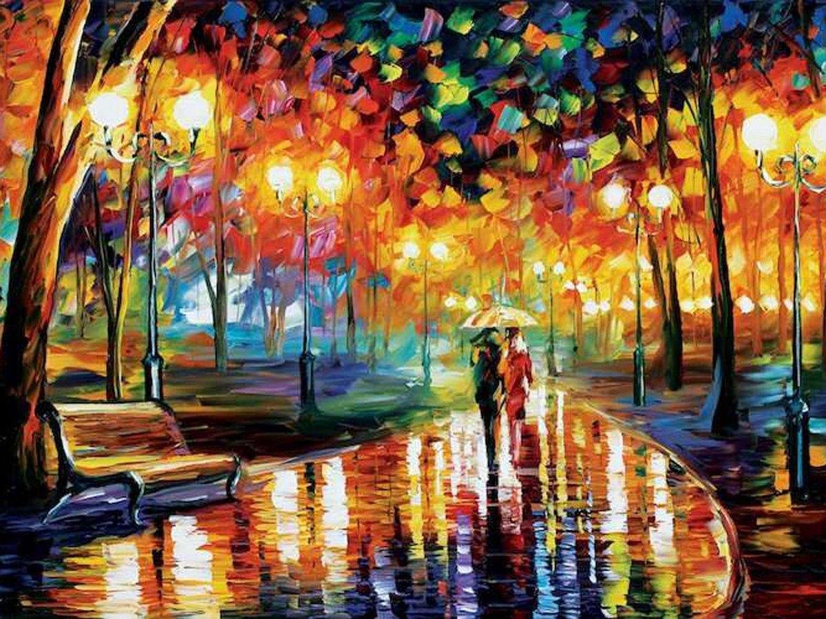 Riefco Peinture sur Numéro - Parc romantique - 30x40 cm - Multicolore - Toile