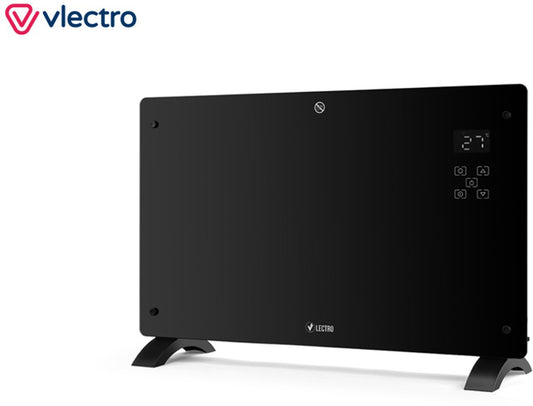 Panneau chauffant Vlectro mince avec minuterie réglable - 77 x 23 x 47 cm - 2000W- Noir