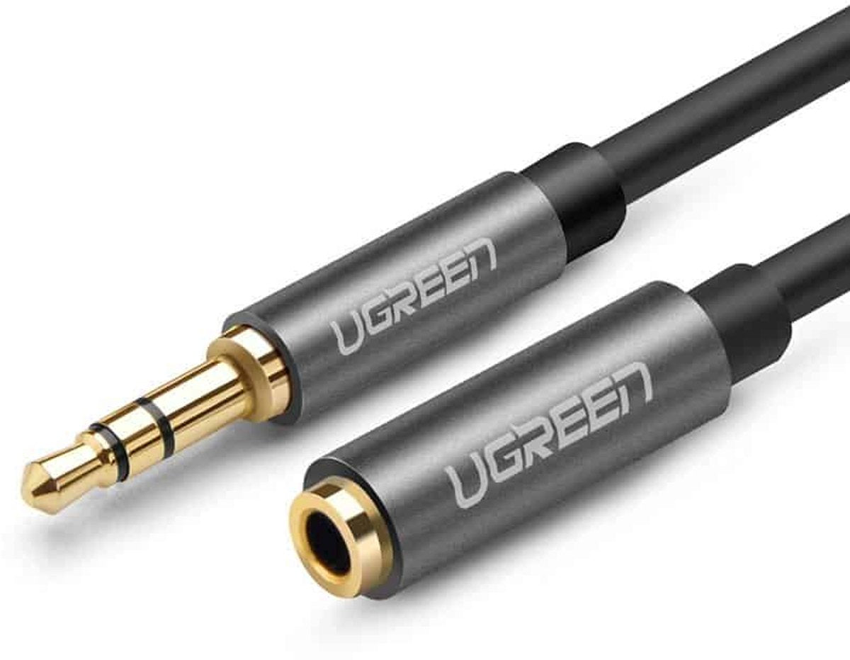 Ugreen - Câble de rallonge Audio Jack AUX 3.5mm - 2 mètres - 3.5mm Femelle - Transparent